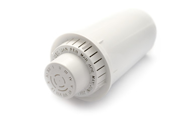 Filter for water isolated on white