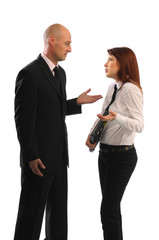 Business meeting men and women