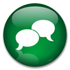 CHAT Web Button (live speech bubbles icon buzz internet message)