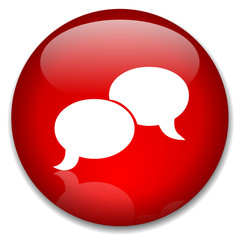 CHAT Web Button (live speech bubbles buzz news board online)