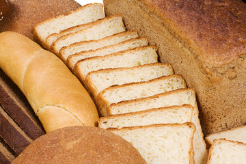 bread and ears as background