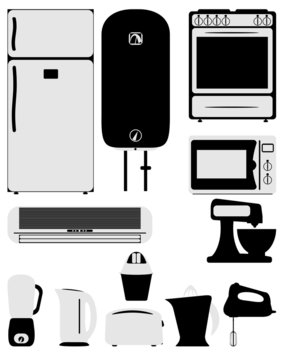 Illustration of home appliance icons