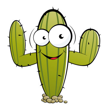 kaktus cartoon lustig comic maskottchen