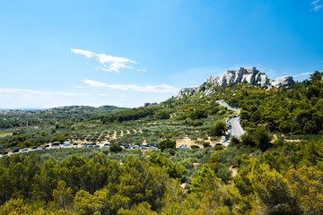 Chateau Des Baux Surrounding Fields Provence