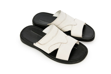 Summer shoes isolated on the white background