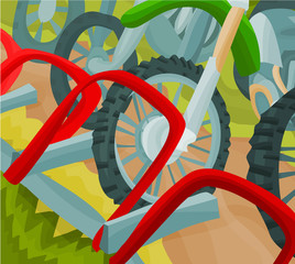 The sport detail - Motocross start