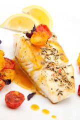 Pan fried halibut
