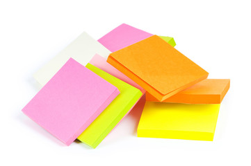 Reminder notes isolated on the white background