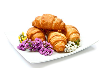 Croissant on plate
