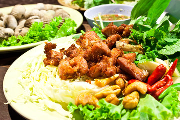 northeast thai style fried spare ribs