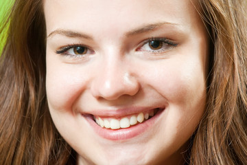 Closeup of female smile
