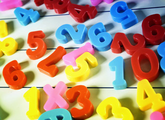 Fototapeta premium Close-up of numbers. More from this series on my portfolio!