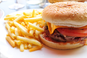 American cheese burger