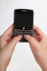 mobile phone on the hand