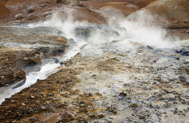 Hot springs, Geothermal area in Iceland