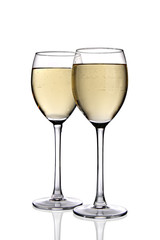 Two glasses of white wine