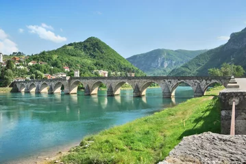 Foto op Canvas Bridge on Drina © Dreamframer