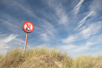 bathing or swimming forbidden