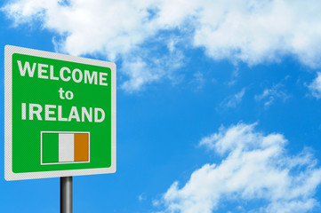 Welcome to Ireland - photo realistic sign with space for your te