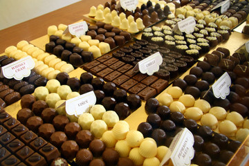 Luxury chocolate in the schop