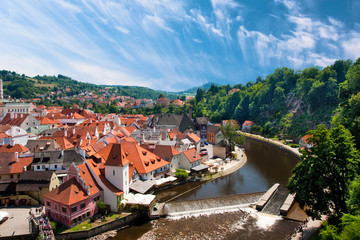 View on medieval town Cesky Krumlov