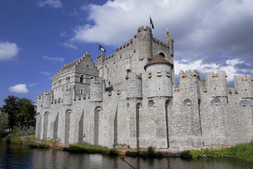 Fototapeta na wymiar Castle Gravensteen in Ghent Belgium