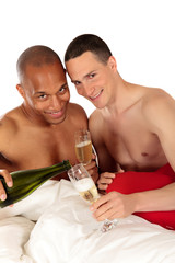 Mixed ethnicity  gay couple