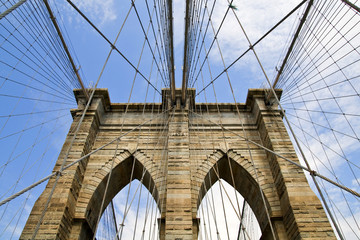 Naklejka premium Brooklyn Bridge in New York City