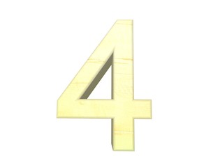 Fototapeta premium Zahl 4