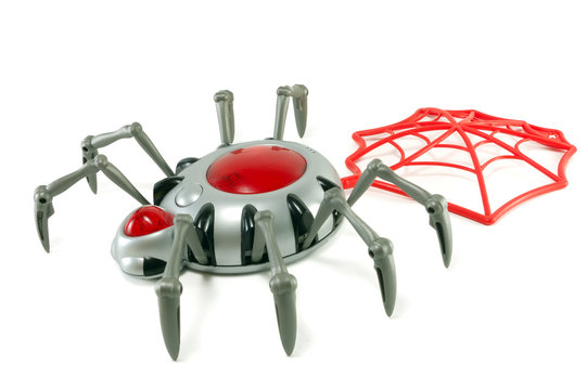 Toy a spider with a web