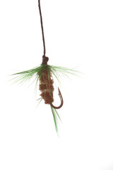 colorfull fishhook isolated on white background