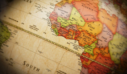 Fototapeta na wymiar Mapa świata: detail Afryka