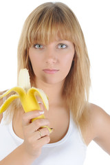 Girl with a banana.