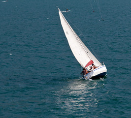 Yacht off Malcesine
