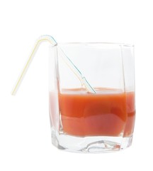 tomato juice in glass
