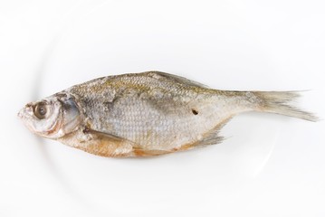 Two dried whole sea roach