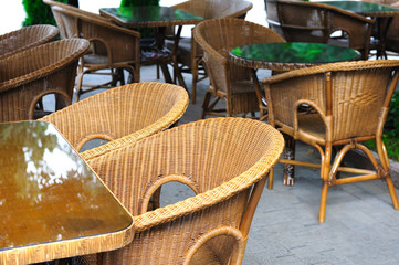 Summer open air cafe