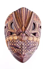 Zelfklevend Fotobehang indonesia wooden mask handcraft © sattahipbeach