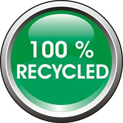 bouton 100 % recycled