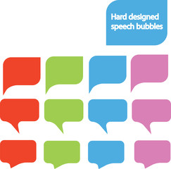 Hard designed speech bubbles 4