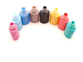 Color tubes with a paint