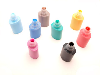 Color tubes with a paint