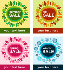 Seasonal sales posters