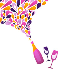 Funky wine background - 3