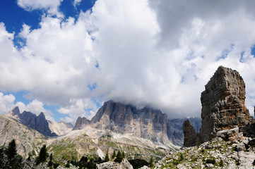 Cinque Torri sulle Alpi
