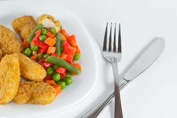 Chicken with side-dish