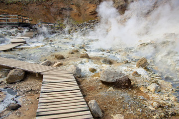 Path in geothermal area - Iceland