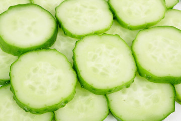 sliced cucumber