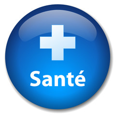 Obraz premium Bouton Web SANTE (médecine forme exercice bonne santé poids)