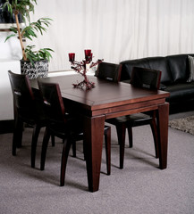 Modern dining table in an stylish house